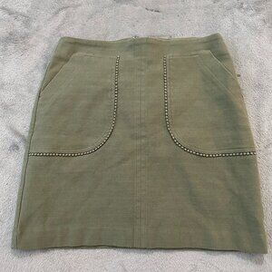 Ann Taylor LOFT Green Patch Pocket Skirt Women's 6 Petite 6P